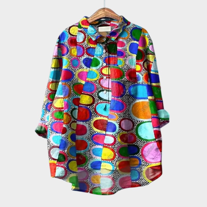 Francesca – radiant blooms oversized blouse