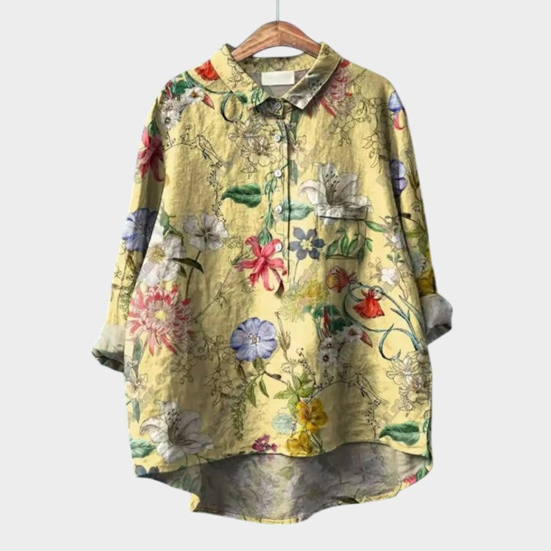 Francesca – radiant blooms oversized blouse
