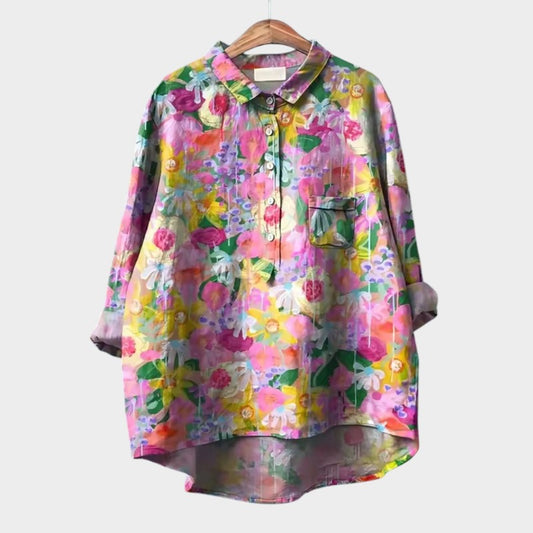 Sofia – radiant blooms oversized blouse
