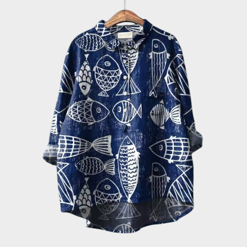 Luciana – playful elegance oversized blouse