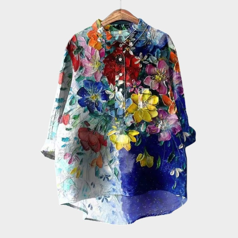 Sofia – radiant blooms oversized blouse