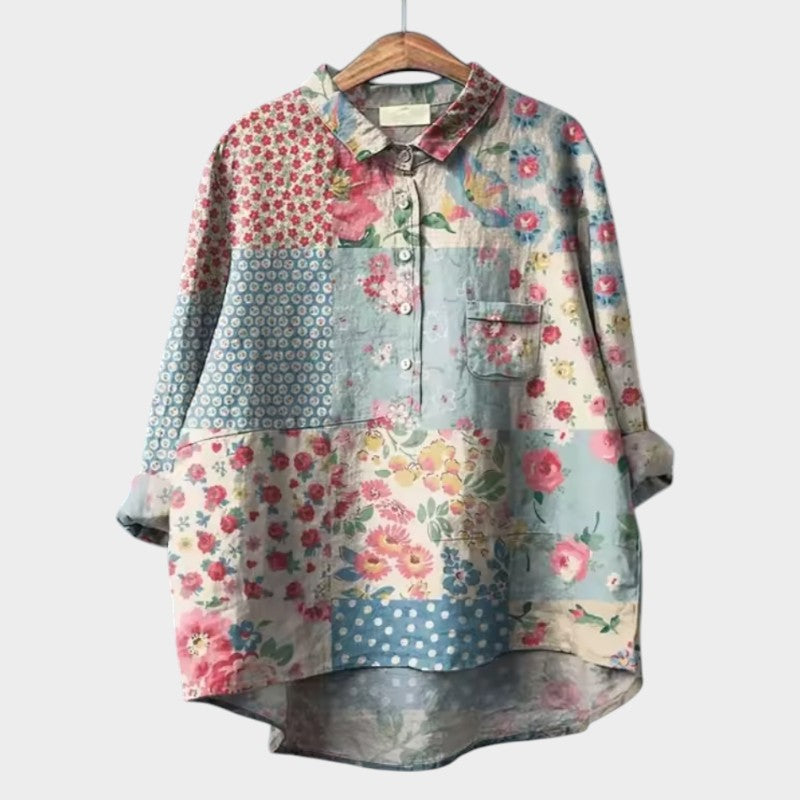 Sofia – radiant blooms oversized blouse