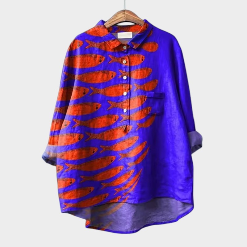 Luciana – playful elegance oversized blouse