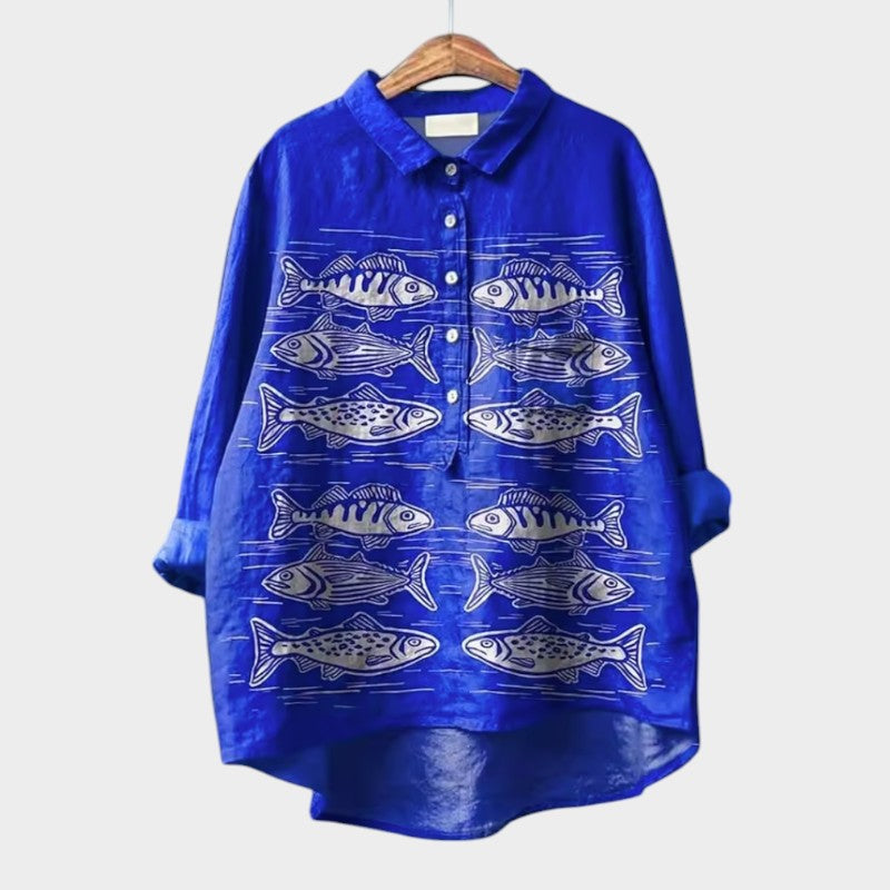 Luciana – playful elegance oversized blouse