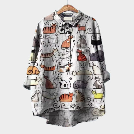 Luciana – playful elegance oversized blouse