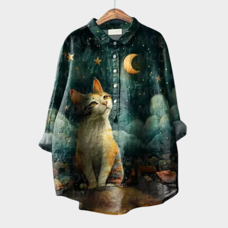 Viviana – watercolor charm oversized blouse