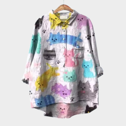 Viviana – watercolor charm oversized blouse