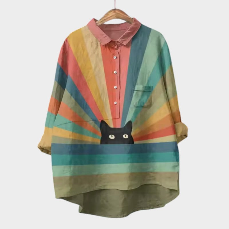 Viviana – watercolor charm oversized blouse