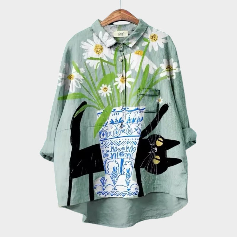 Elisabetta – effortless elegance floral blouse