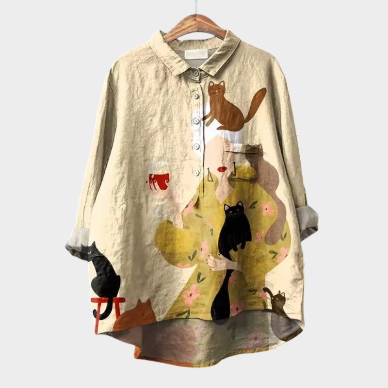 Elisabetta – effortless elegance floral blouse