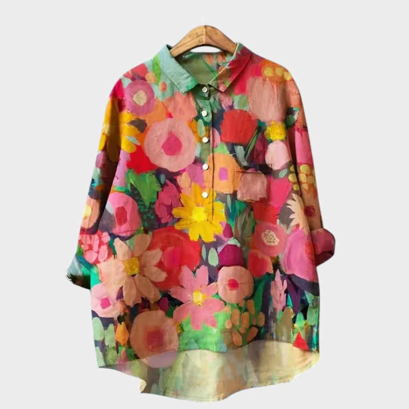 Elisabetta – effortless elegance floral blouse