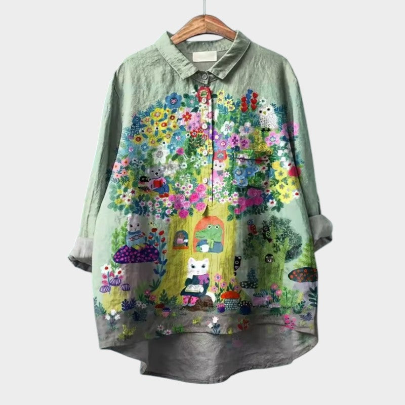 Elisabetta – effortless elegance floral blouse