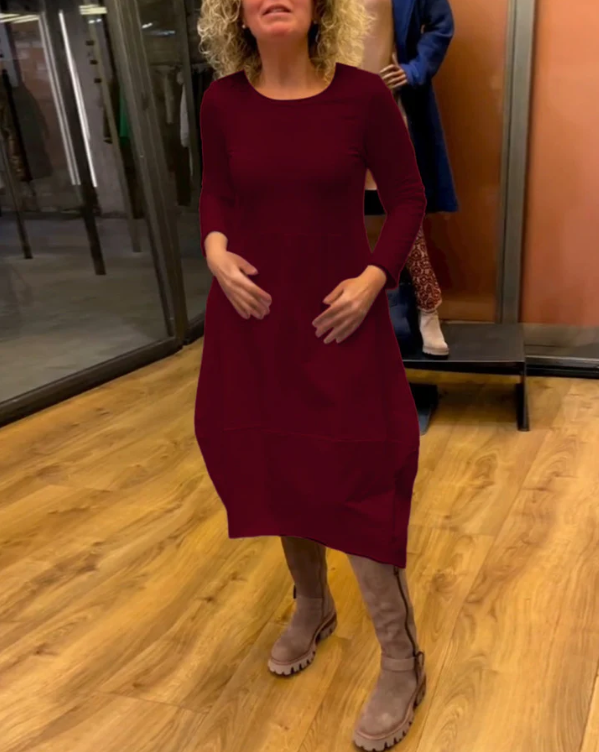 CLARA - ELEGANT MIDI DRESS WITH POCKETS