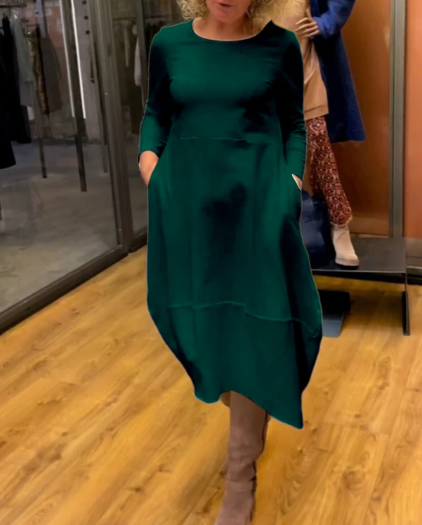 CLARA - ELEGANT MIDI DRESS WITH POCKETS