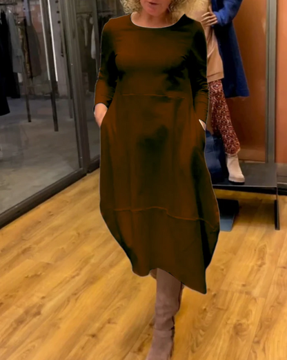 CLARA - ELEGANT MIDI DRESS WITH POCKETS