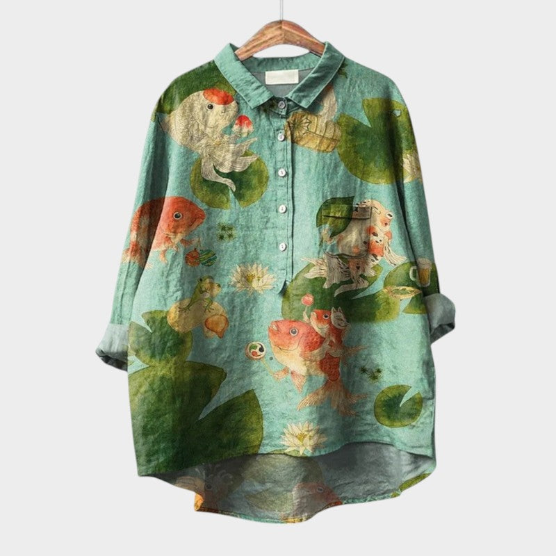 Violetta – sun-kissed floral oversized blouse