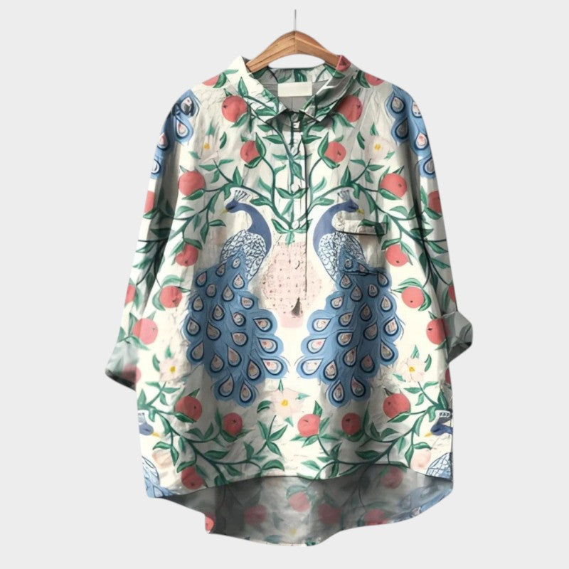 Violetta – sun-kissed floral oversized blouse