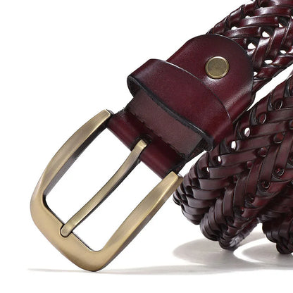ALESSIO – WOVEN LEATHER MEN'S BELT (VINTAGE)