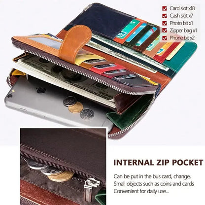 ELISÉE – LONG WOMEN'S WALLET IN VINTAGE STYLE