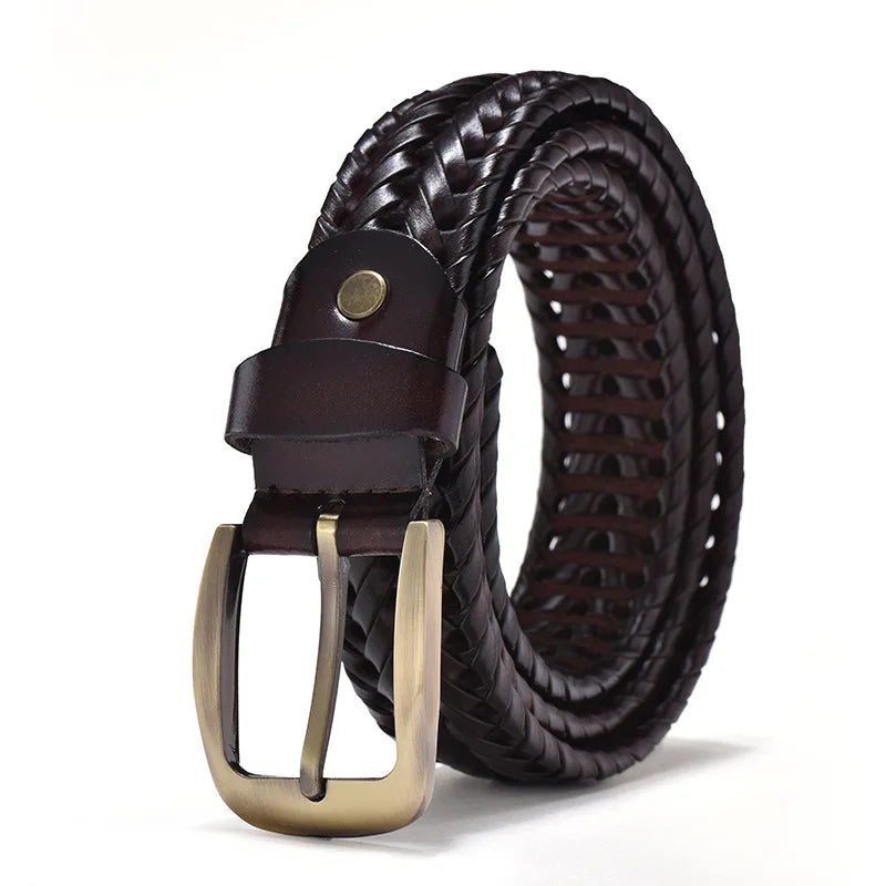 ALESSIO – WOVEN LEATHER MEN'S BELT (VINTAGE)