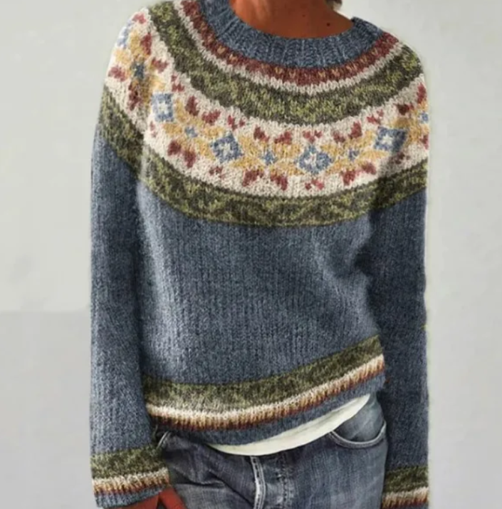 PIERINA - RETRO AUTUMN SWEATER