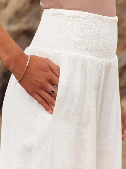 LILY - FLOWING BEACH PANTS WITH WIDE LEGS