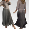 MARIA - ELEGANT AND STYLISH PLEATED DRESS WITH ROUND NECK