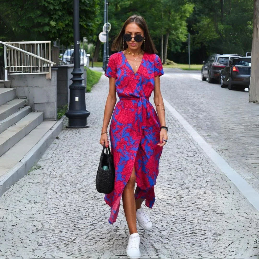 EVA - STYLISH V-NECK DRESS
