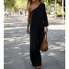 Aiden – sculpted elegance one-shoulder dress