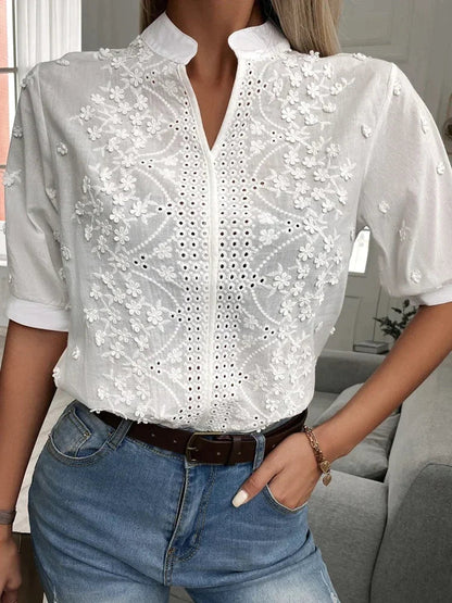 Leah – timeless grace silk blouse