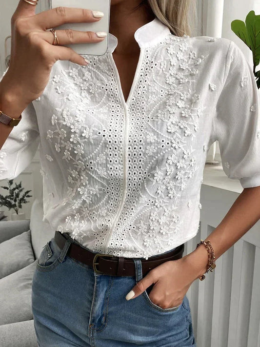 Leah – timeless grace silk blouse