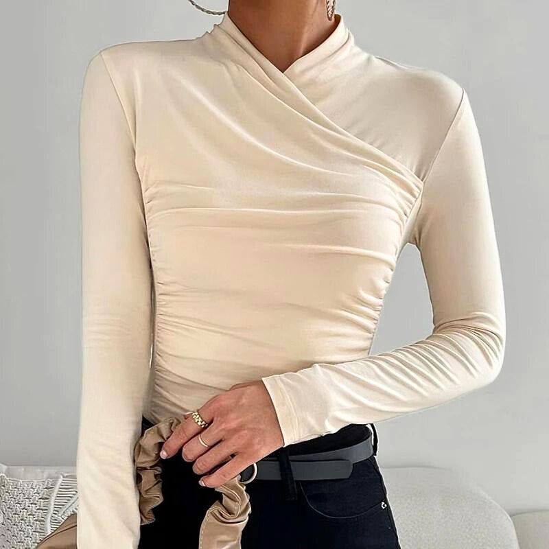 Jane – timeless wrap neckline top