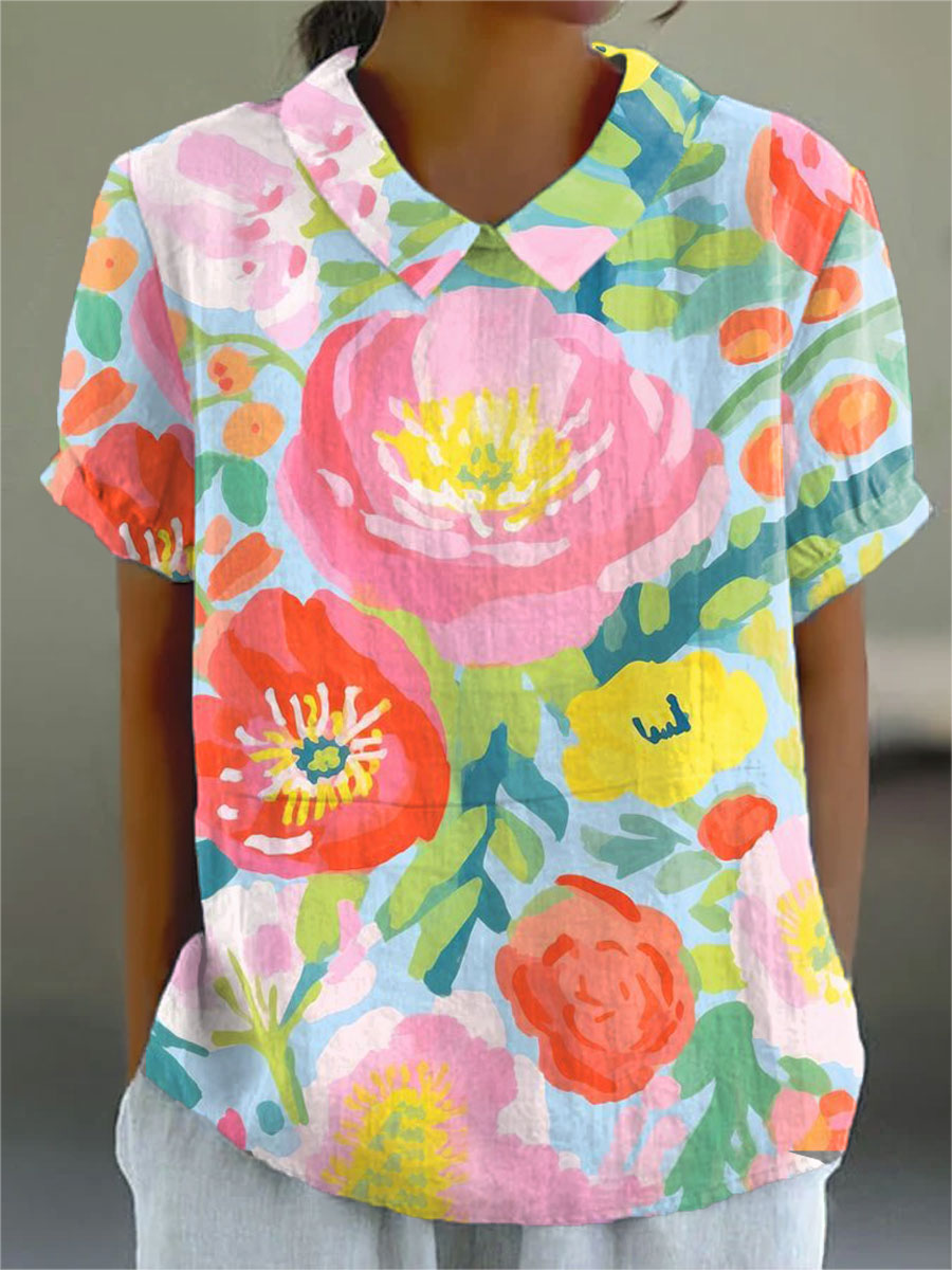 Watercolor Floral – painted bloom midi dress