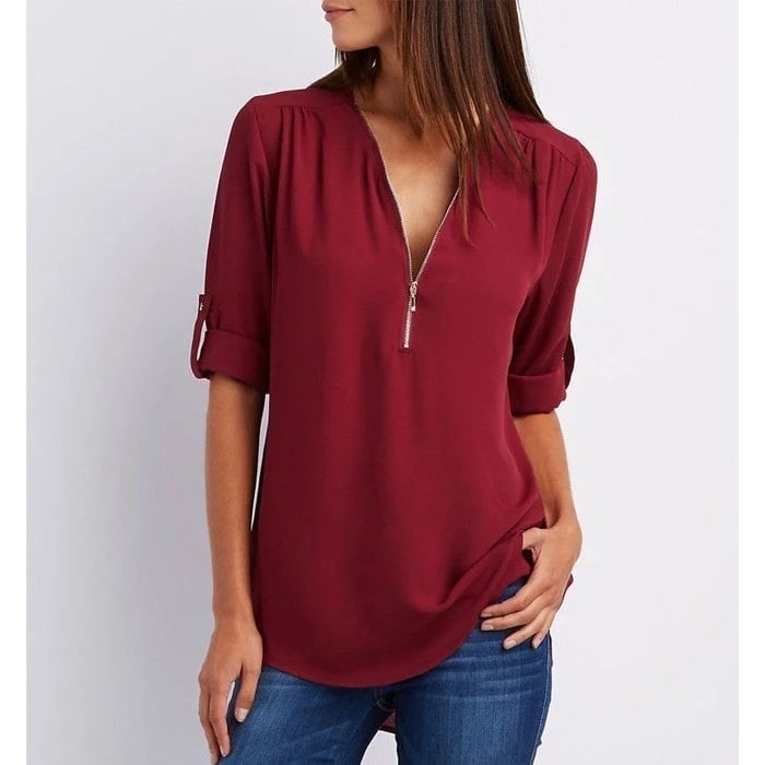 Lizzy – midnight gloss zip top