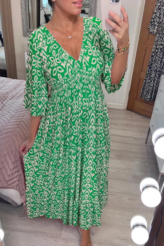 Bohemian – sun-kissed drape wrap maxi dress