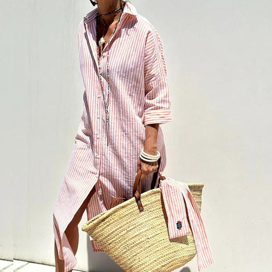 Armelle – sunlit stripes summer dress ( Almost sold out )