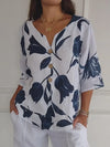Sanne – wild bloom button-up blouse