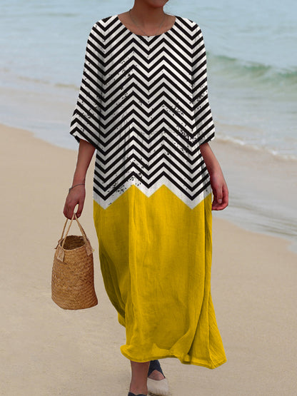Women's Irregular Geometric Art Dress – abstract elegance in every line