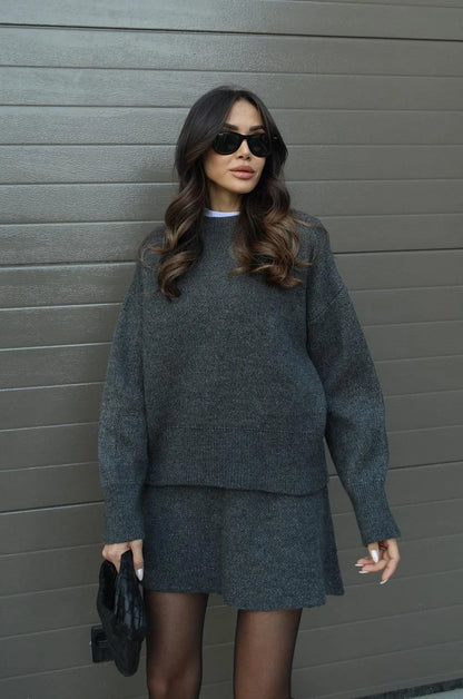 THE MAYE - KNIT SUIT (TOP + SKIRT)