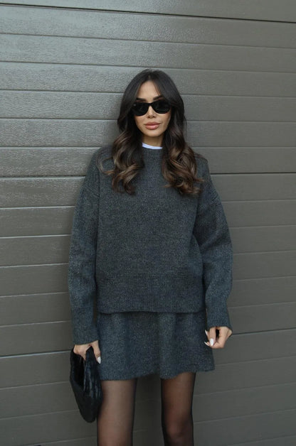 THE MAYE - KNIT SUIT (TOP + SKIRT)