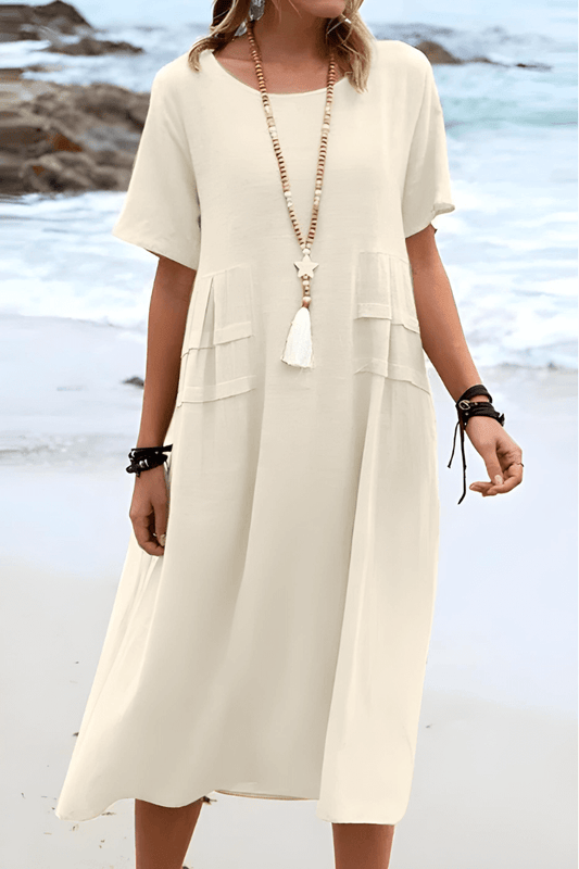 Aria – sun-kissed linen breeze dress