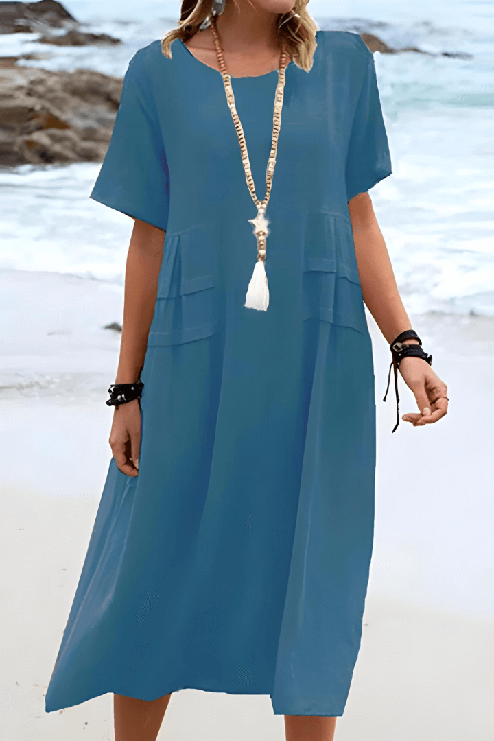 Aria – sun-kissed linen breeze dress