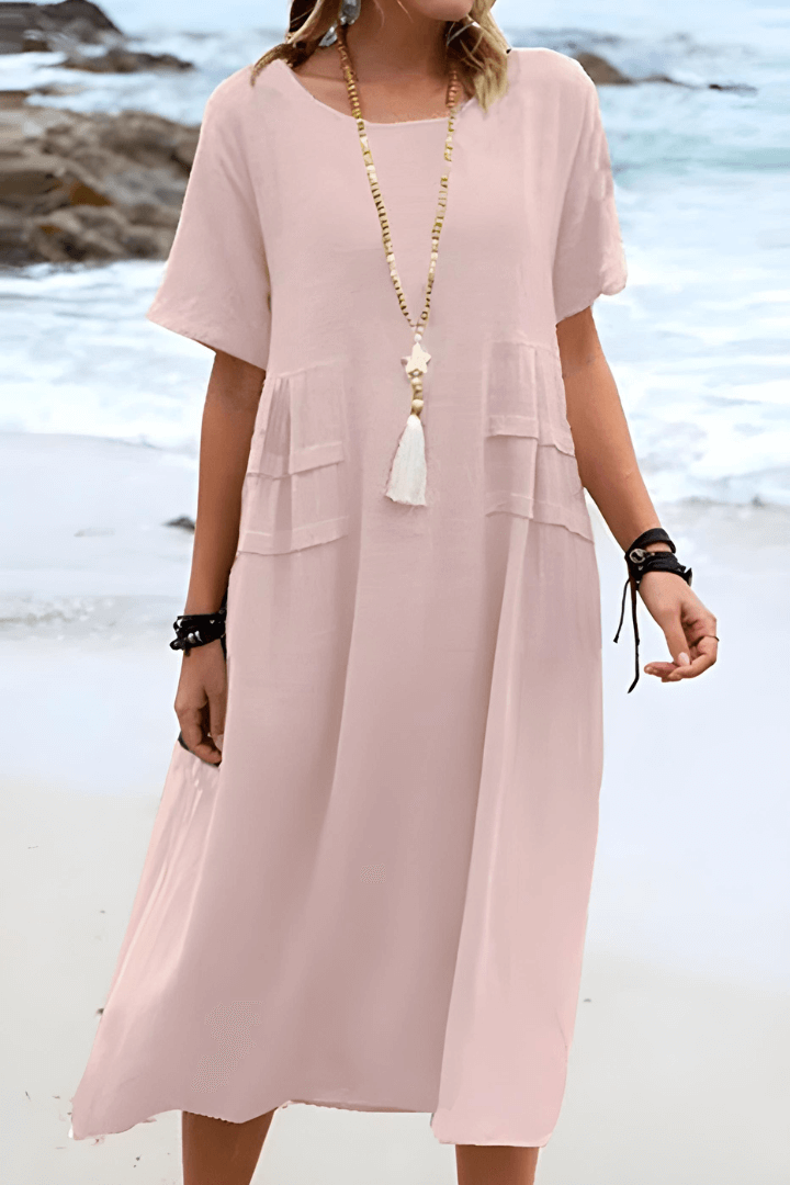 Aria – sun-kissed linen breeze dress