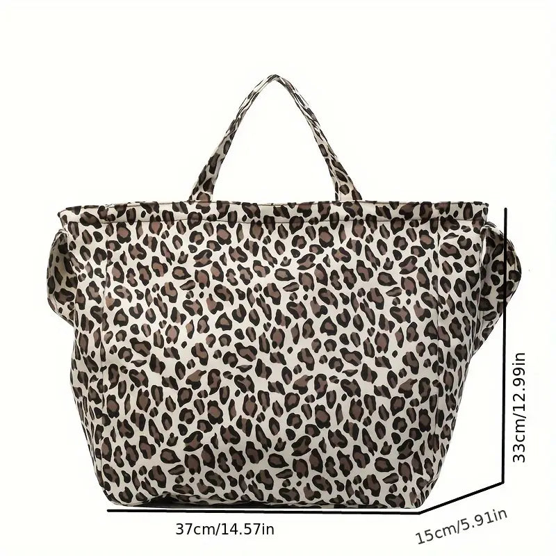 STYLISH LEOPARD -PRINT TOTE