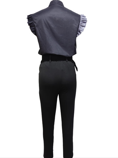 FLORABEL - CHIC RUFFLE-SLEEVE ENSEMBLE