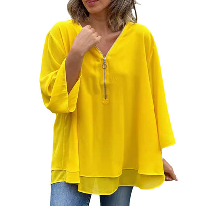 Heidi – twilight drape zipped top