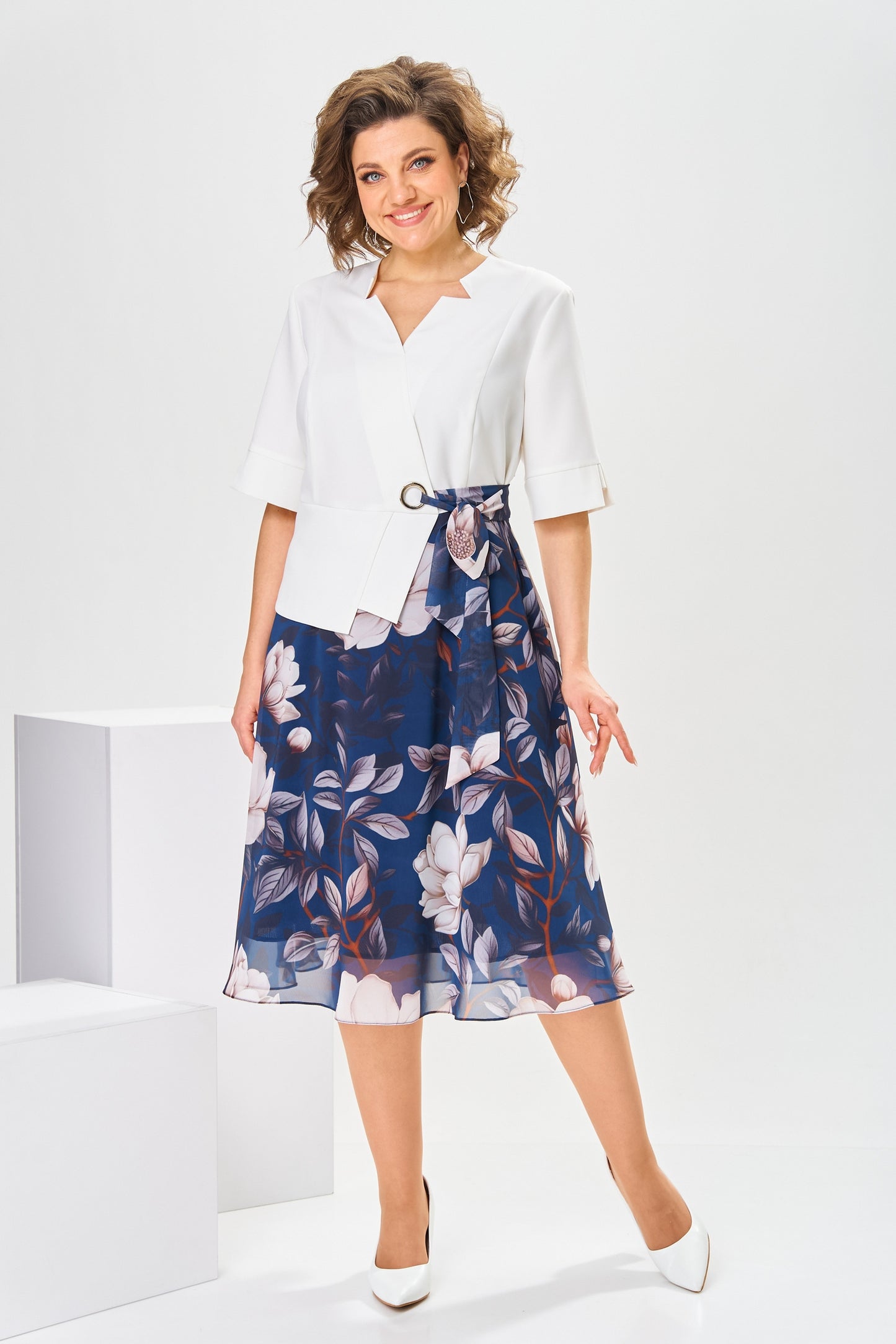 Aurelia – cotton & silk dress