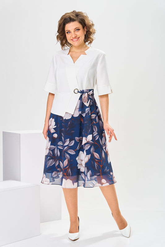 Aurelia – cotton & silk dress