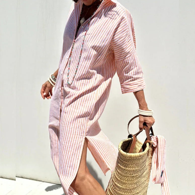 Armelle – sunlit stripes summer dress ( Almost sold out )