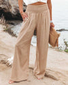 LILY - FLOWING BEACH PANTS WITH WIDE LEGS